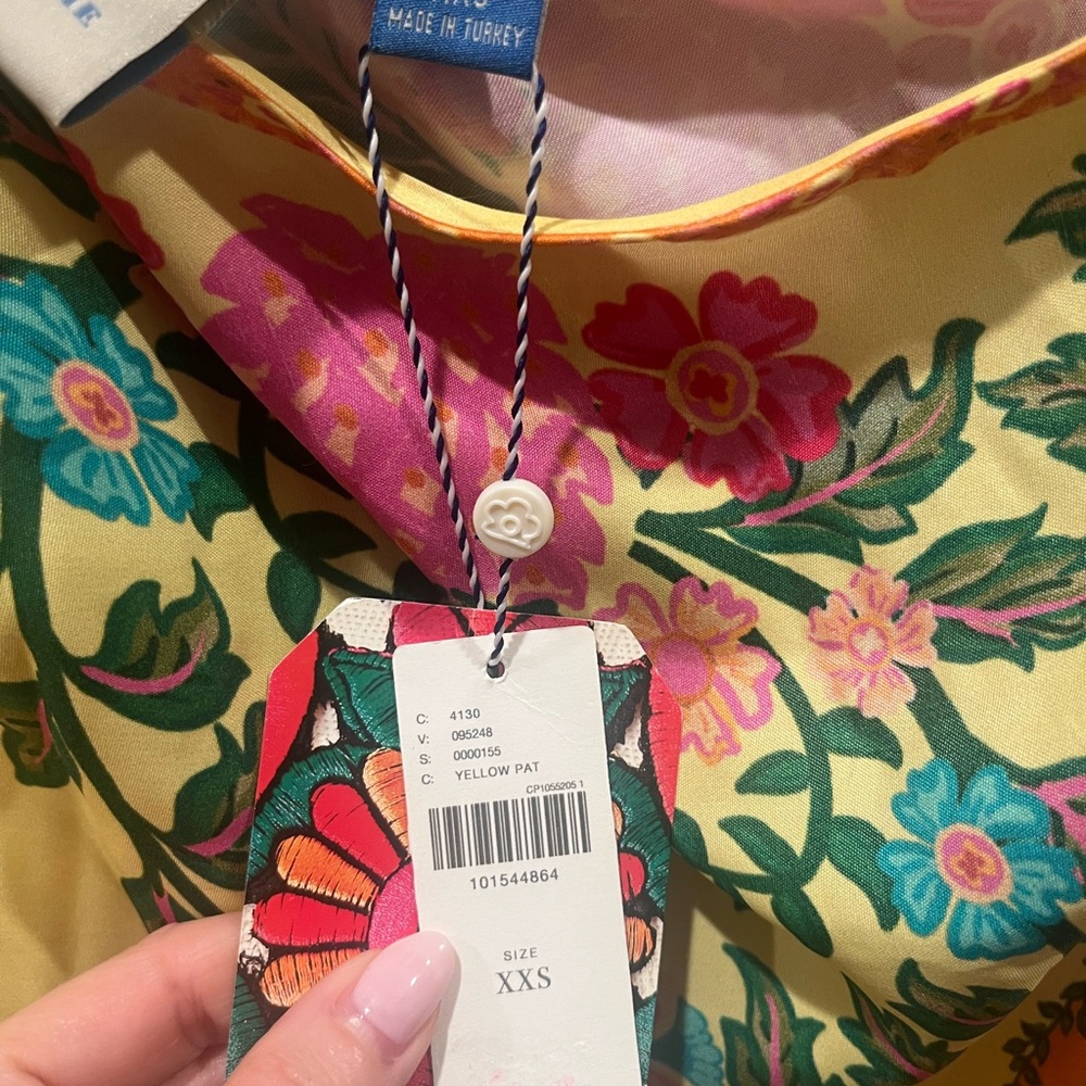 NEW Farm Rio x Anthropologie One-Shoulder Printed Midi Dress, XXS - Picture 5 of 5
